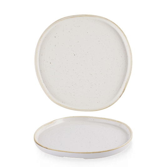 Stonecast Barley White Organic Walled Plate 10 1/2" Box of 6 (3-5 Working Days Delivery)