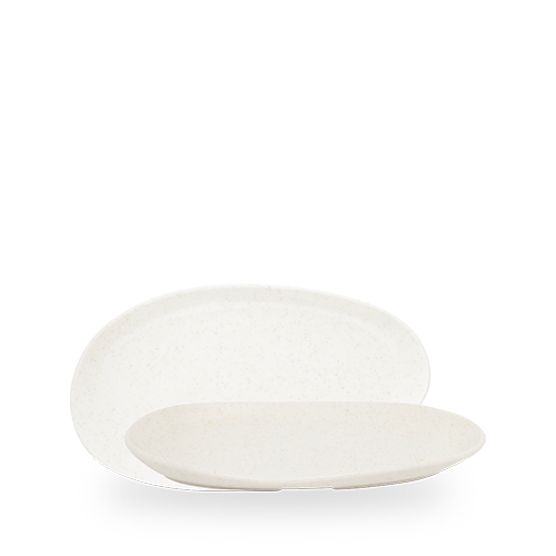 Stonecast Barley White Natural Organic Platter 10 1/4 X 5 7/8 Box 6