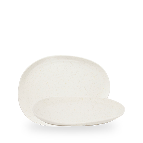 Stonecast Barley White Natural Organic Platter 10 1/4 X 7 7/8 Box 6