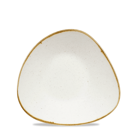 Stonecast Barley White Triangle Shallow Bowl 8 1/4"X8 1/4" Box of 12 (3-5 Working Days Delivery)