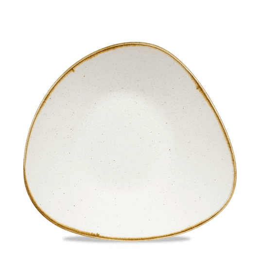 Stonecast Barley White Triangle Shallow Bowl 10 3/4"X10 1/2" Box of 12 (3-5 Working Days Delivery)