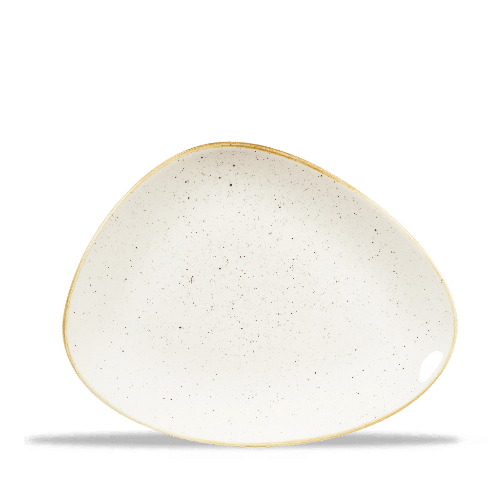 Stonecast Barley White Triangle Chefs Plate 10 3/8"X8" Box 12