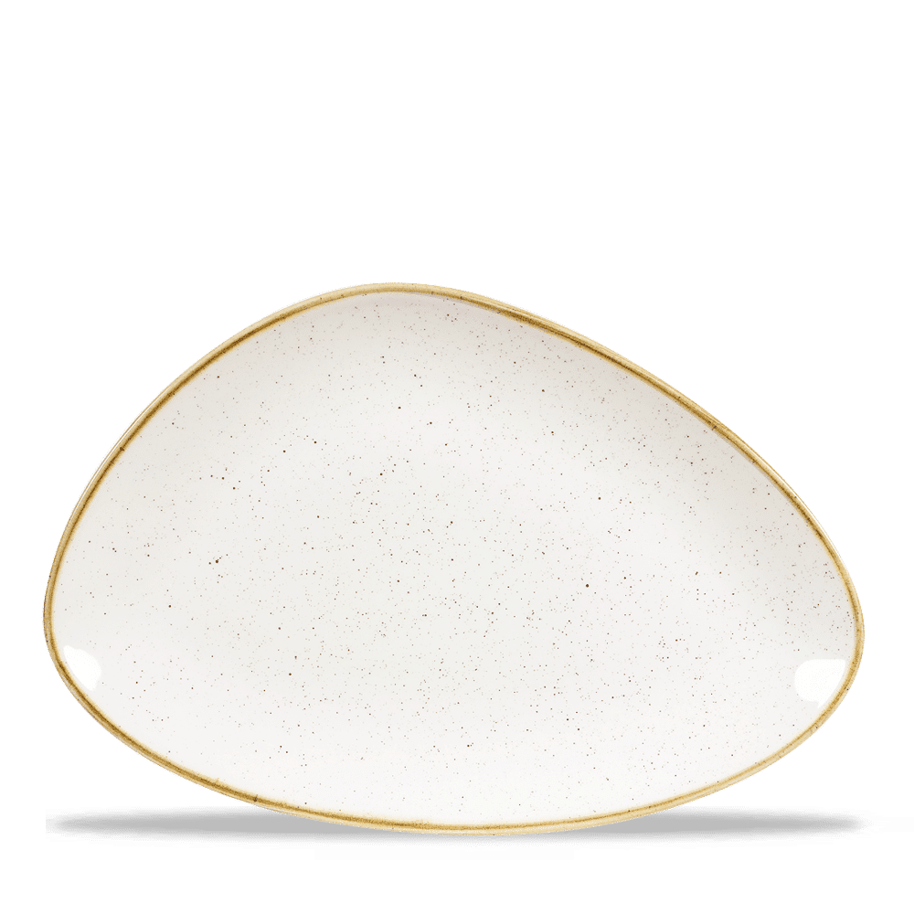 Stonecast Barley White Triangle Chefs Plate 12"X8" Box 6
