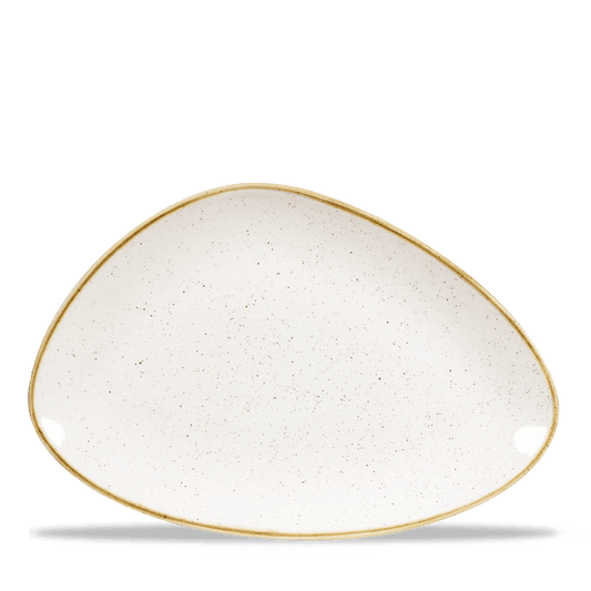 Stonecast Barley White Triangle Chefs Plate 12"X8" Box of 6 (3-5 Working Days Delivery)