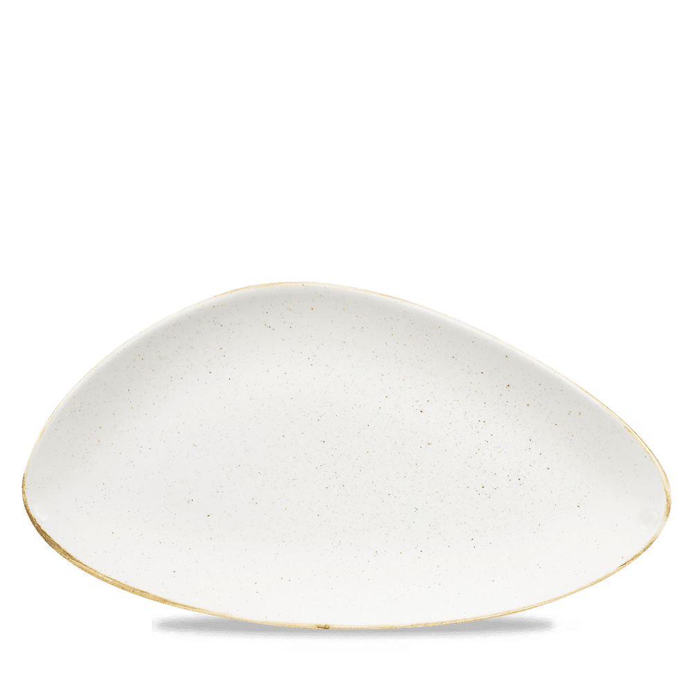 Stonecast Barley White Triangle Chefs Plate 13 3/4"X7 3/8" Box 6