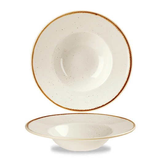 Stonecast Barley White Profile Wide Rim Bowl Med 23.88Cm Box of 12 (3-5 Working Days Delivery)