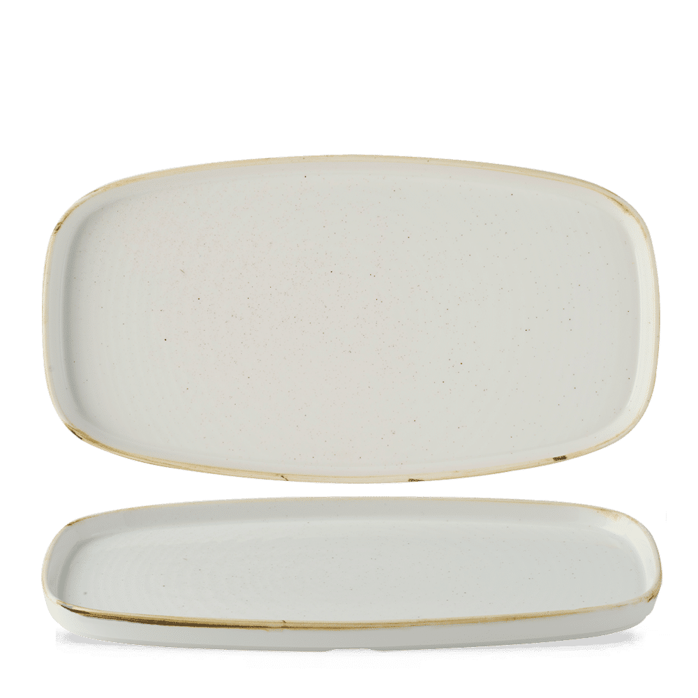 Stonecast Barley White Oblong Chefs Plates 11 5/8X5 7/8" Box 6