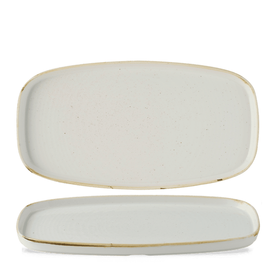 Stonecast Barley White Oblong Chefs Plates 11 5/8X5 7/8" Box of 6 (3-5 Working Days Delivery)