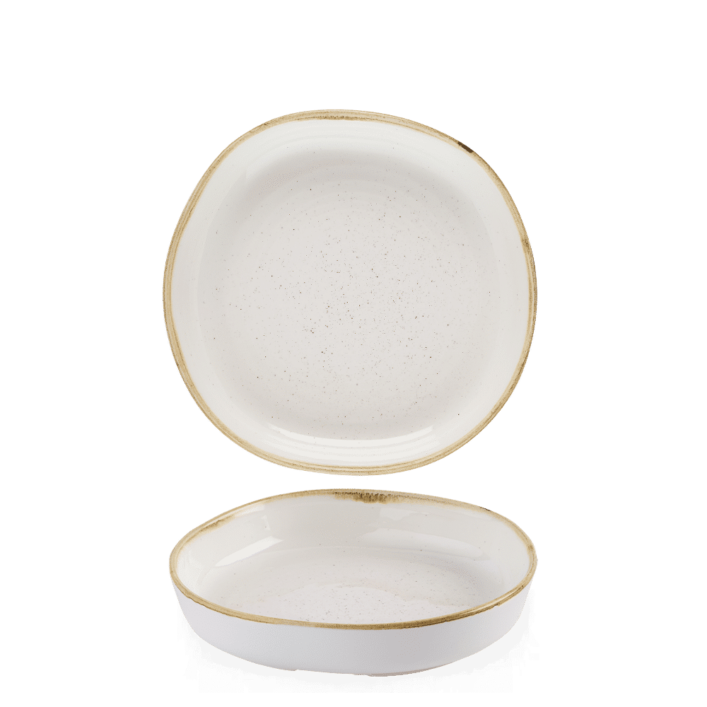 Stonecast Barley White Organic Walled Bowl 9 1/4"  Box 6