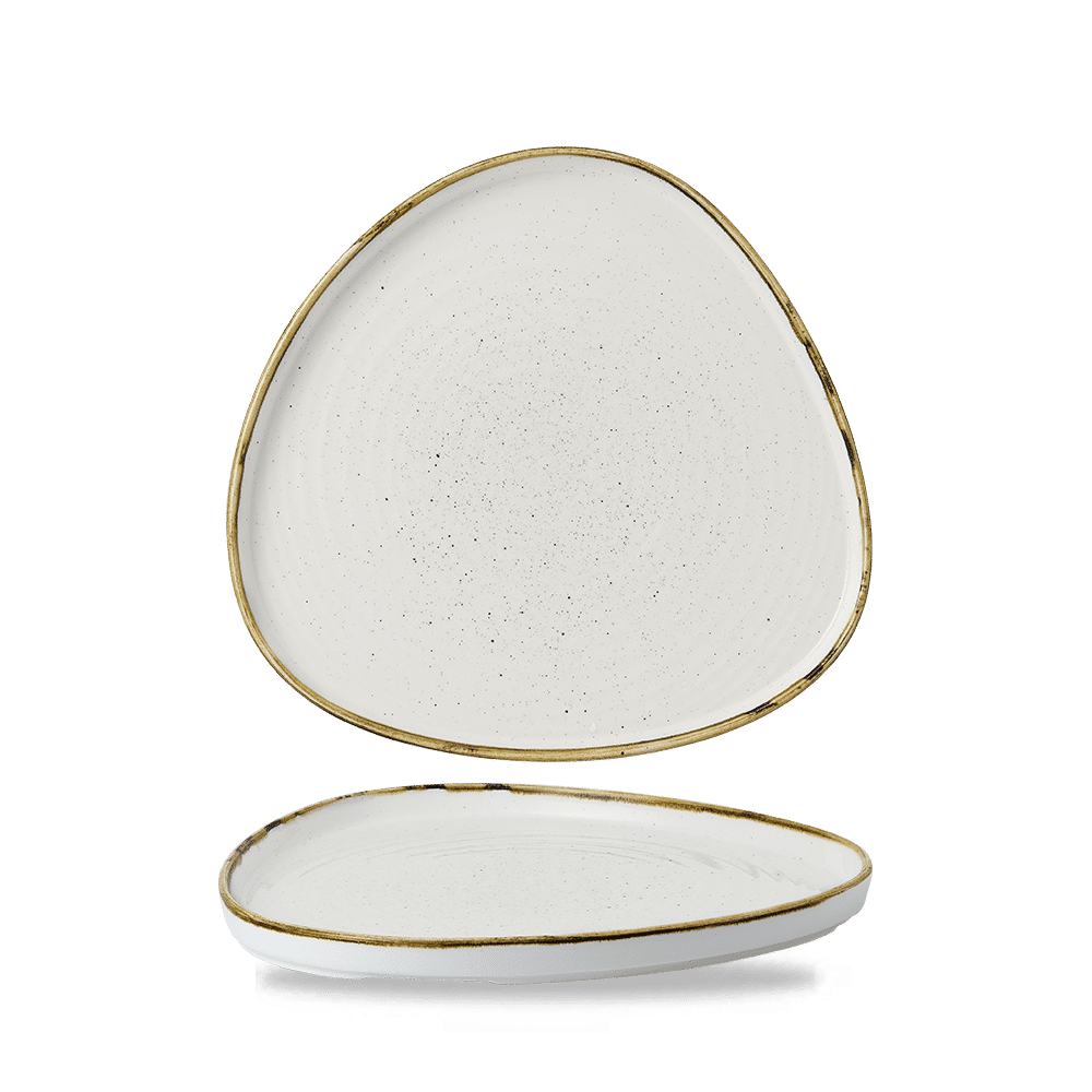 Stonecast Barley White  Triangle Walled Chefs Plate 10 1/4" Box 6