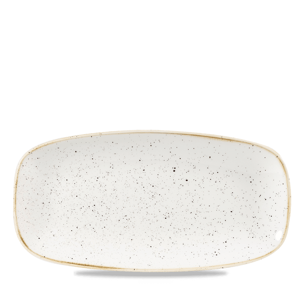 Stonecast Barley White  Chefs Oblong Plate 10.6"X5" Box 12