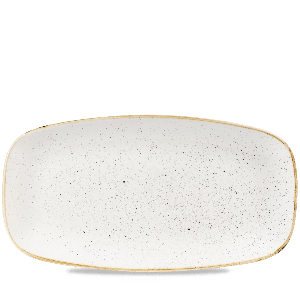 Stonecast Barley White  Chefs Oblong Plate 13 7/8X7 3/8" Box 6