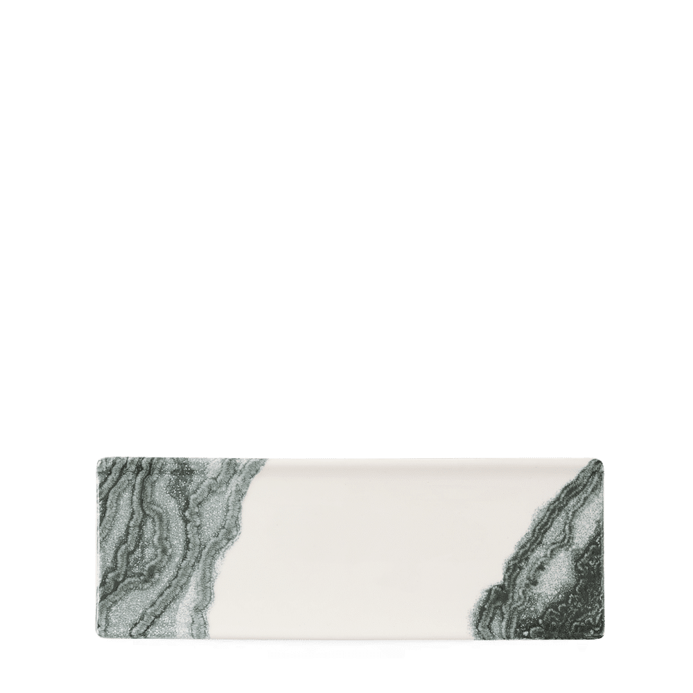 Tide Black Oblong Plate 25X9Cm Box 6
