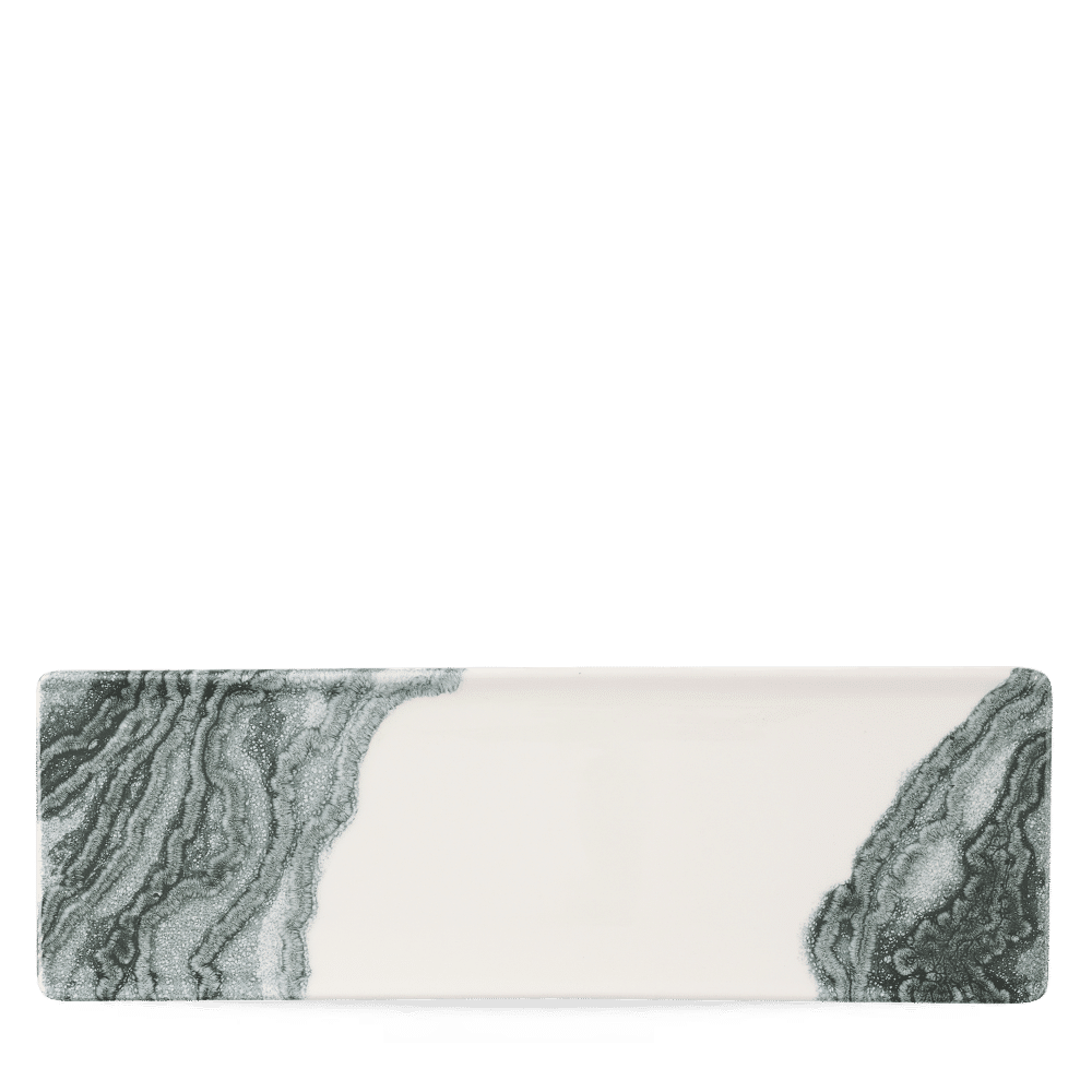 Tide Black Oblong Plate 33X11Cm Box 6