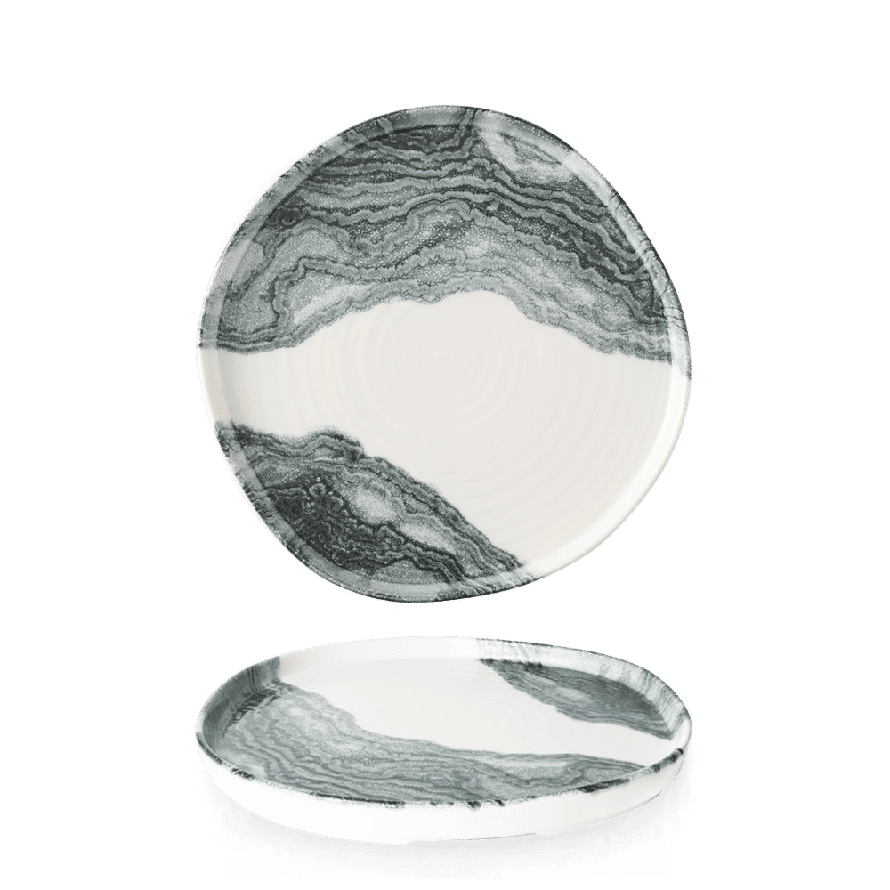 Tide Black Organic Walled Plate 8 1/4" Box 6
