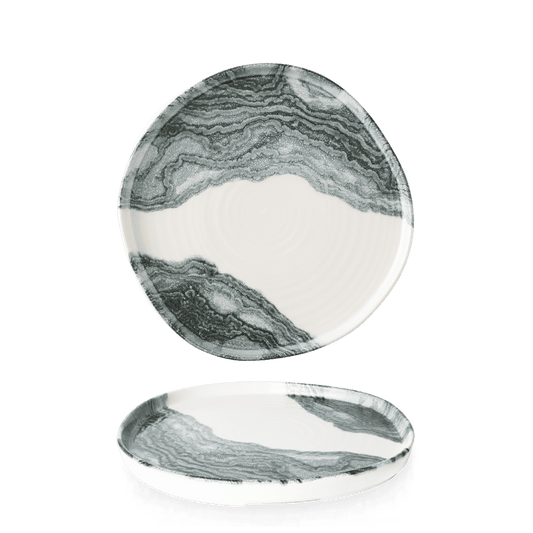Tide Black Organic Walled Plate 8 1/4" Box of 6 (3-5 Working Days Delivery)