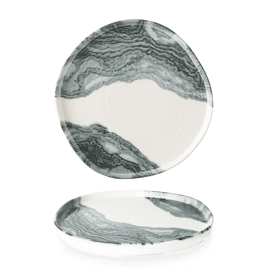 Tide Black Organic Walled Plate 10 1/2" Box of 6 (3-5 Working Days Delivery)