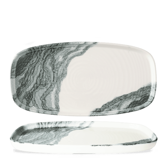Tide Black Oblong Chefs Plates 11 5/8X5 7/8" Box of 6 (3-5 Working Days Delivery)