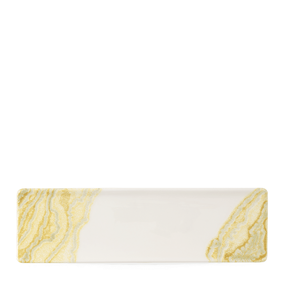 Tide Gold Oblong Plate 30X9Cm Box 6