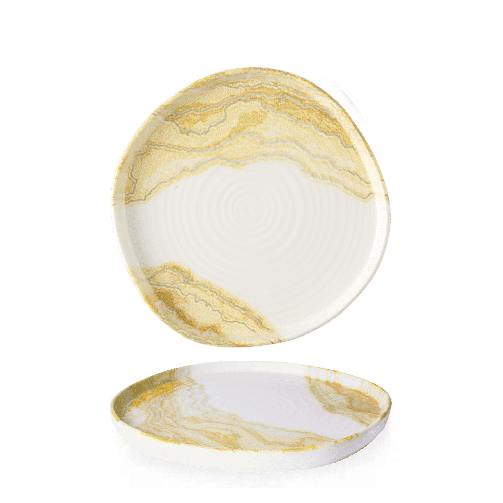 Tide Gold Organic Walled Plate 8 1/4" Box 6