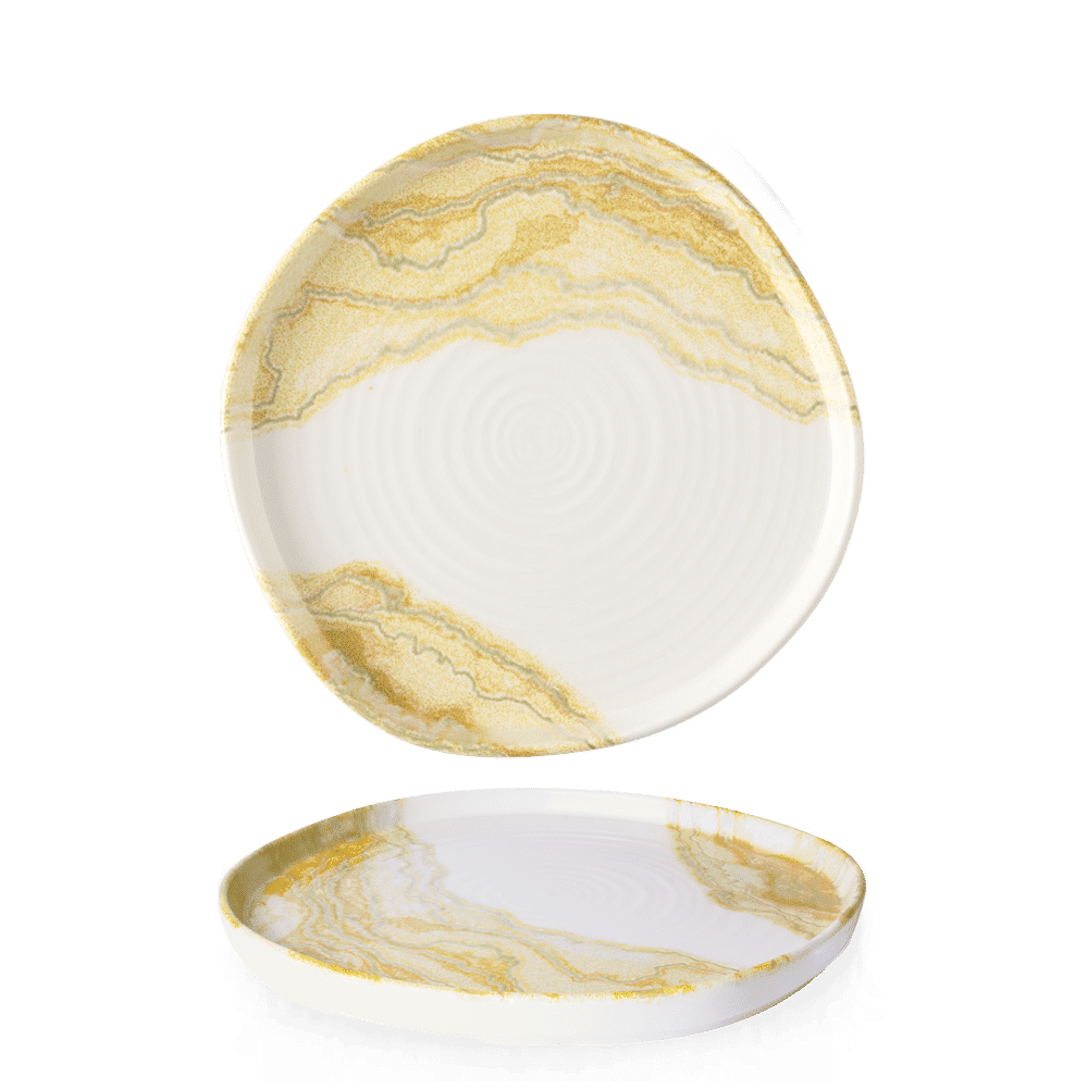 Tide Gold Organic Walled Plate 10 1/2" Box 6