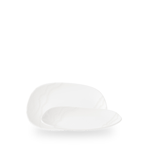 TIDE WHITE OPAL ORGANIC OBLONG PLATE 22X13CM Box of 12 (3-5 Working Days Delivery)