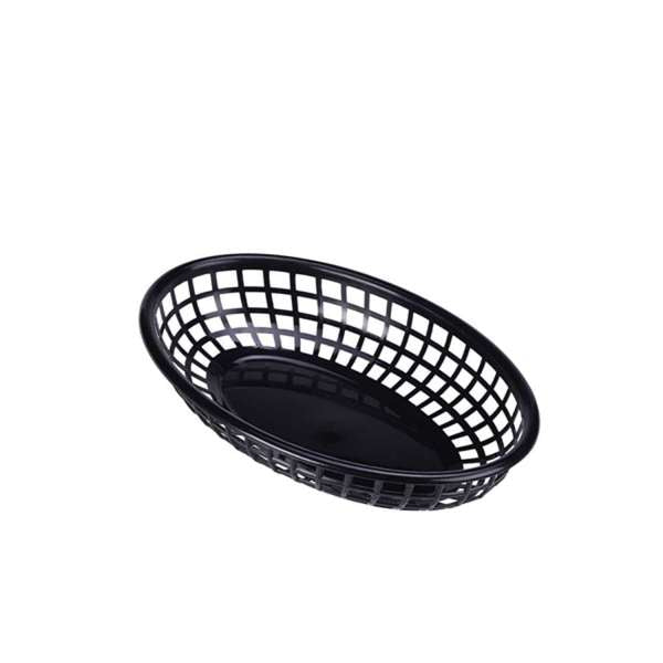 Fast Food Basket Black 23.5 x 15.4cm Pack of 6