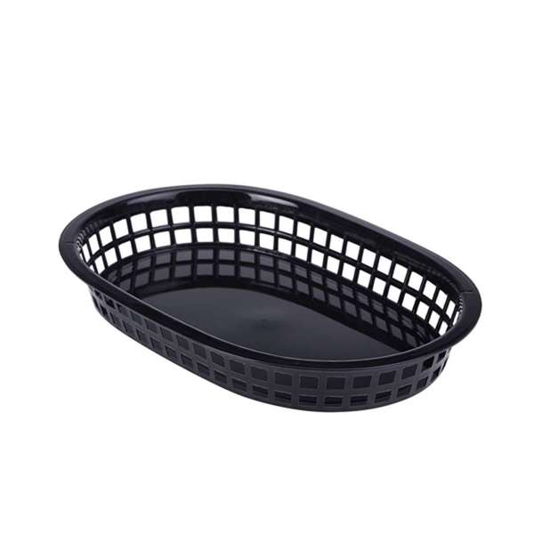 Fast Food Basket Black 27.5 x 17.5cm Pack of 6