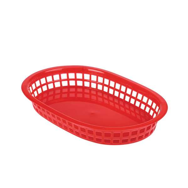 Fast Food Basket Red 27.5 x 17.5cm Pack of 6