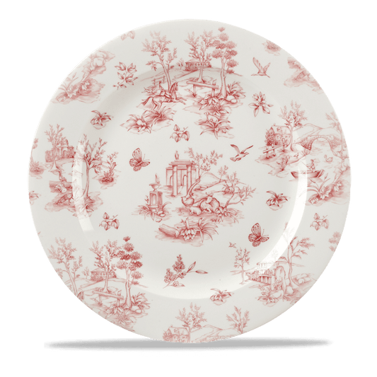 Toile Cranberry Profile Plate 12" Box of 6 (3-5 Working Days Delivery)