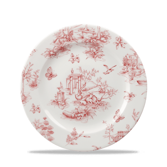 Toile Cranberry Profile Plate 8" Box of 6 (3-5 Working Days Delivery)