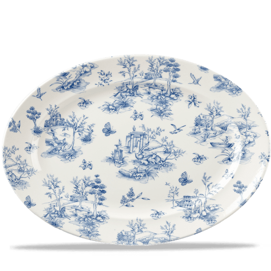 Toile Prague Classic Oval Plate 14.375" Box of 6 (3-5 Working Days Delivery)