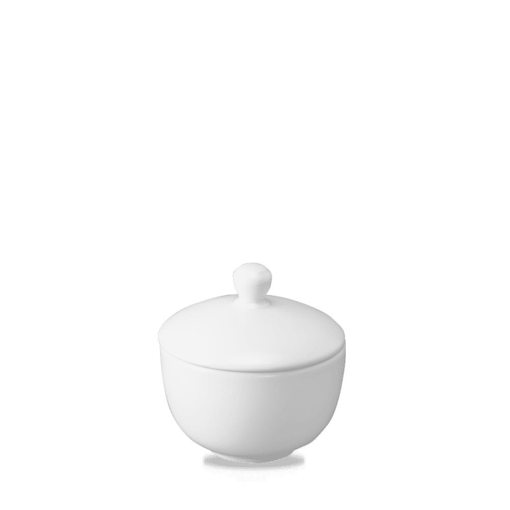 White Sandringham Sugar Bowl 3.5" Box 12