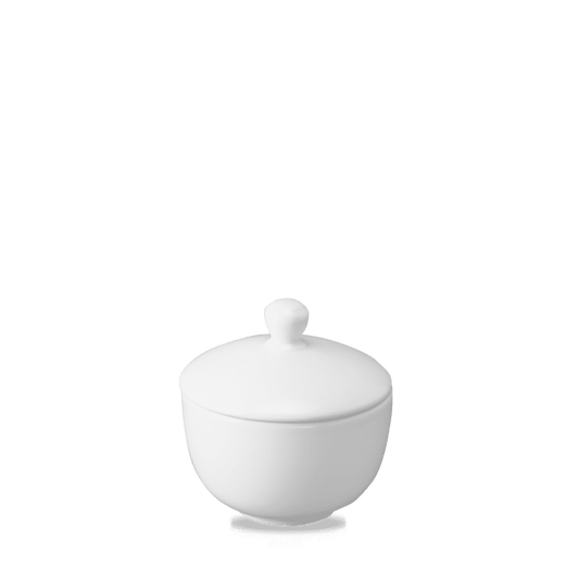 White Sandringham Sugar Bowl 3.5" Box of 12 (3-5 Working Days Delivery)