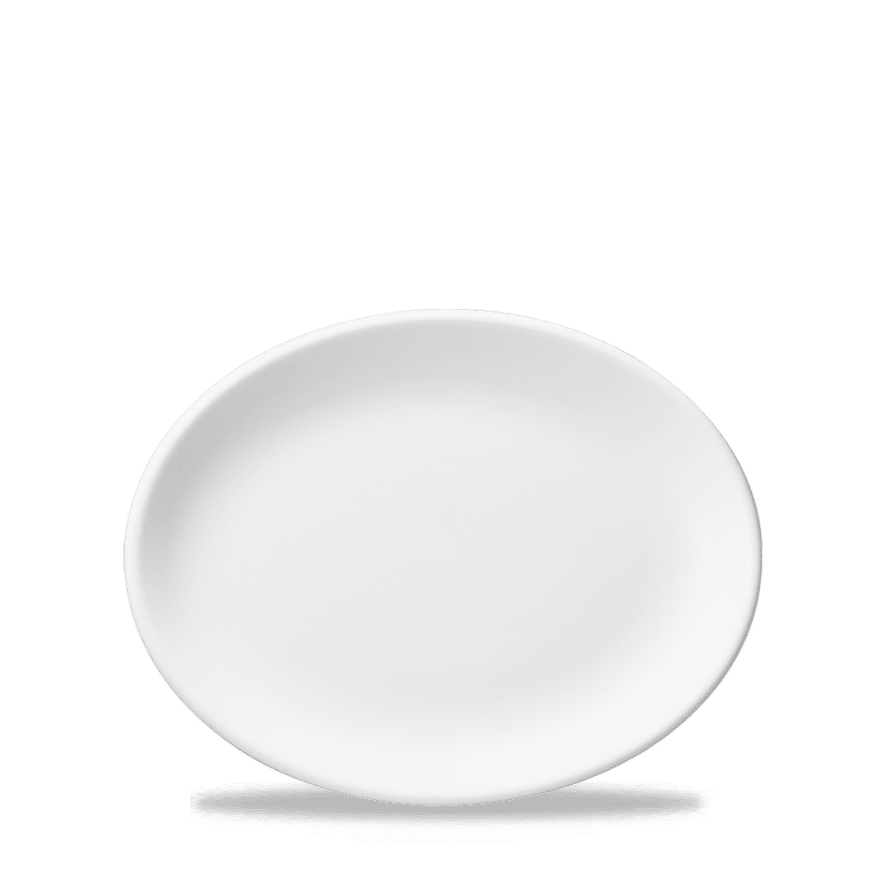 White  Oval Plate 10" Box 12