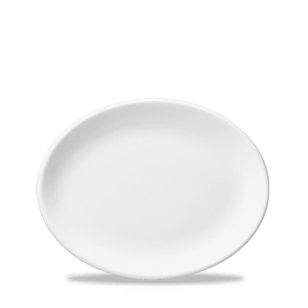 White  Oval Plate 11" Box 12