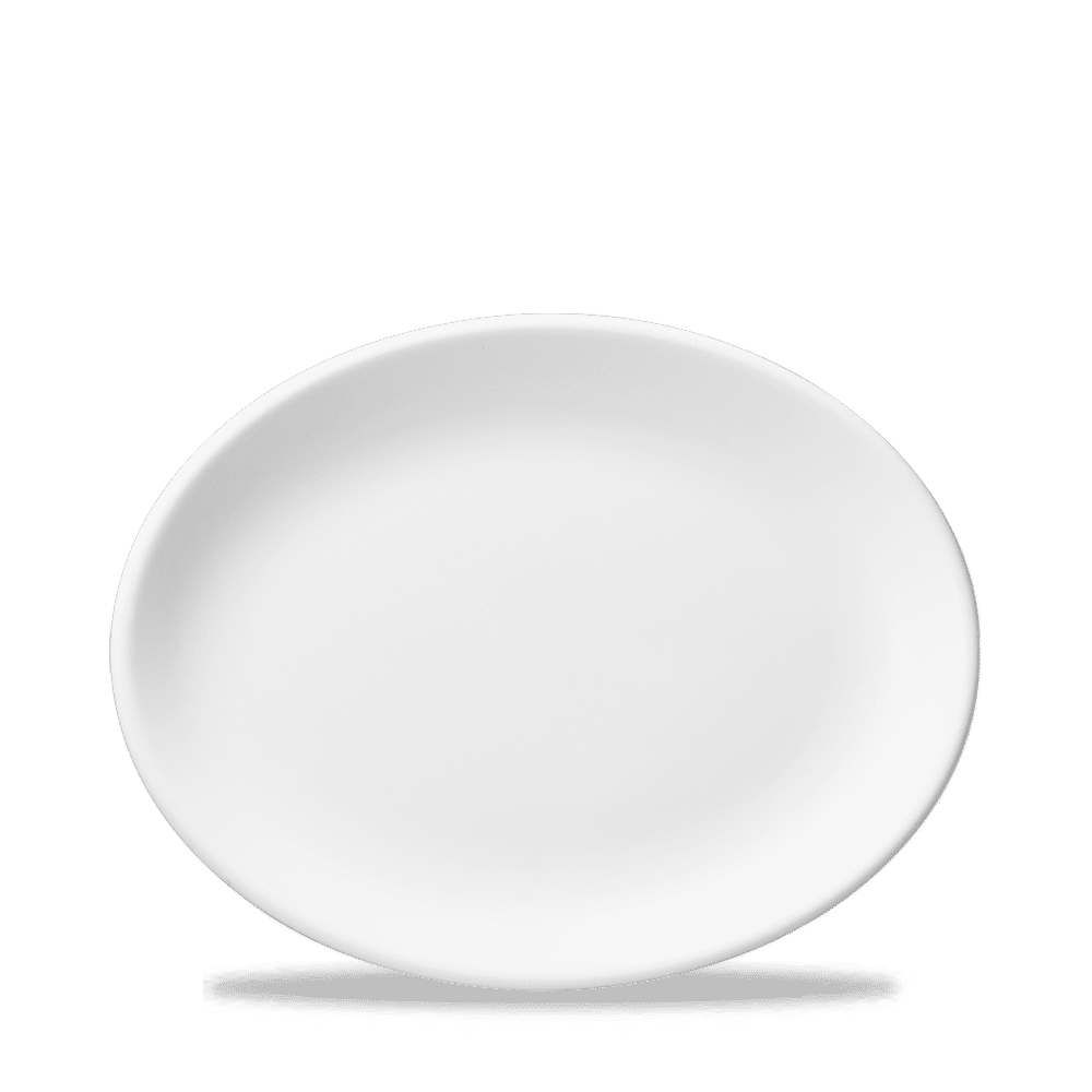 White  Oval Plate 12" Box 12