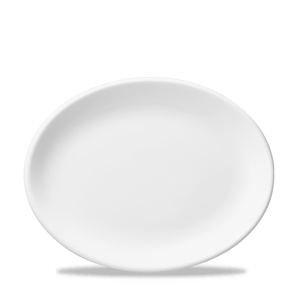 White  Oval Plate 13.25" Box 12