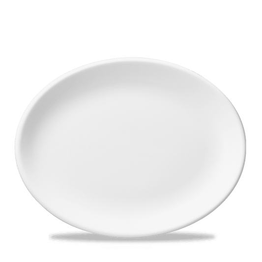 White Oval Plate 14.25" Box of 12 (3-5 Working Days Delivery)