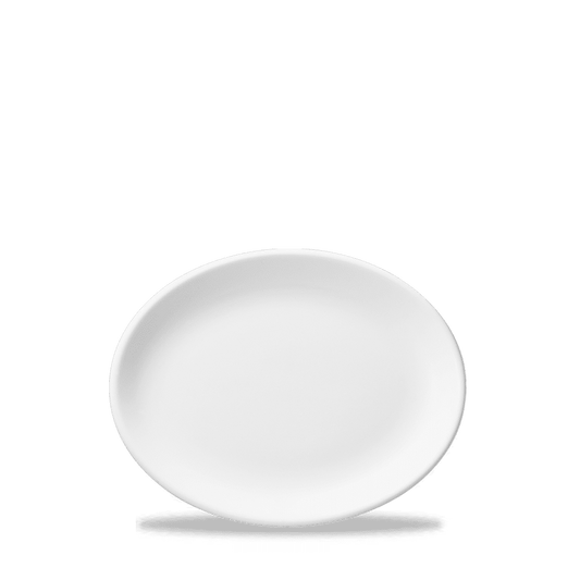 White Oval Plate / Gravy Boat Std 8" Box of 12 (3-5 Working Days Delivery)