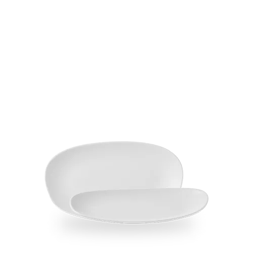 WHITE OPAL ORGANIC OBLONG PLATE 22X13CM Box of 12 (3-5 Working Days Delivery)
