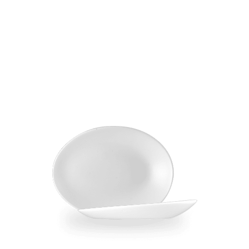 White Oval Orb Plate 8X6" Box of 12 (3-5 Working Days Delivery)