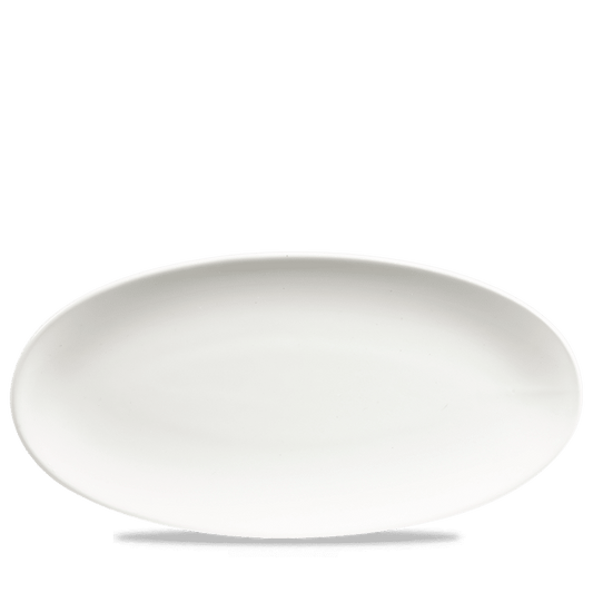 White Oval Chefs Plate 13 3/4X6 3/4" Box of 6 (3-5 Working Days Delivery)