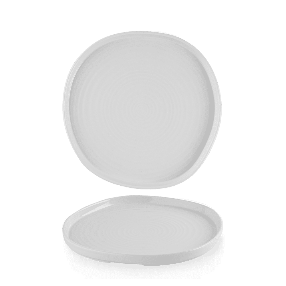 White Organic Walled Plate 8 1/4" Box 6