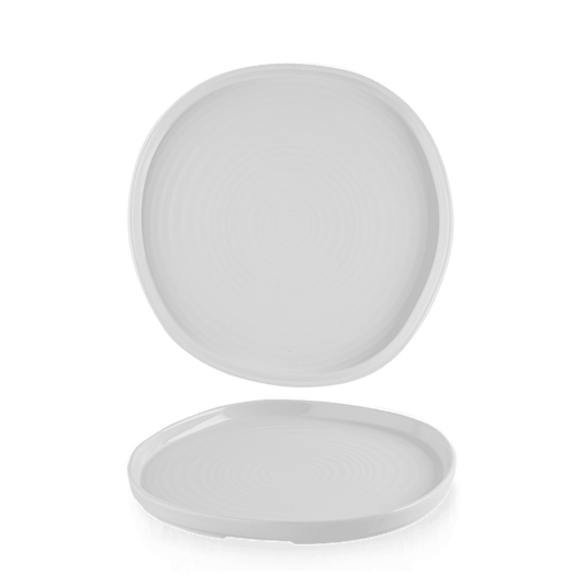White Organic Walled Plate 8 1/4" Box of 6 (3-5 Working Days Delivery)