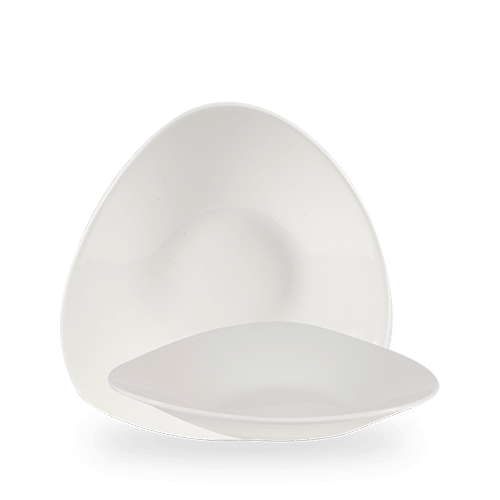 White Triangle Shallow Bowl 10 3/4"X10 1/2" Box of 12 (3-5 Working Days Delivery)