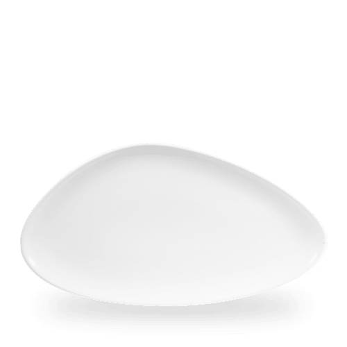 White Triangle Chefs Plate 13 3/4"X7 3/8" Box 6