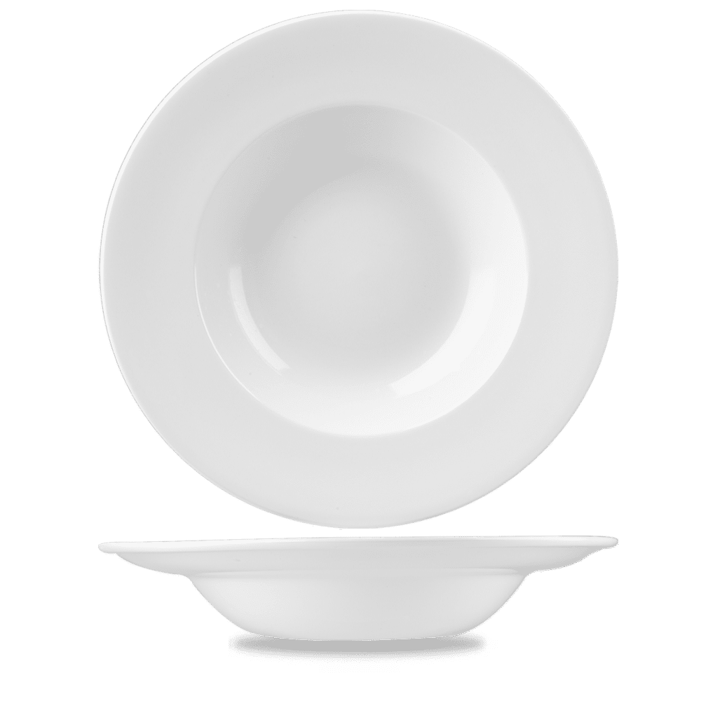 White Profile Wide Rim Bowl Large 10.90" Box 12