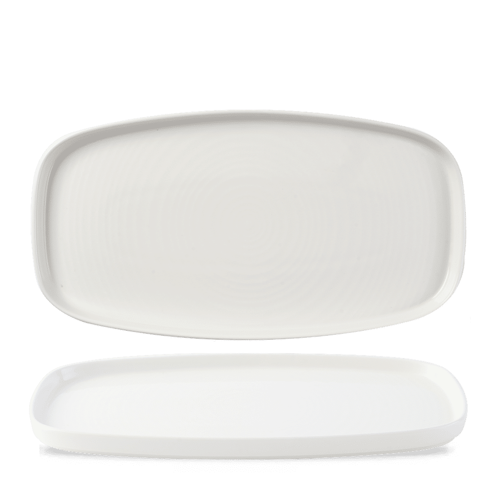 White Oblong Chefs Plates 11 5/8X5 7/8" Box 6