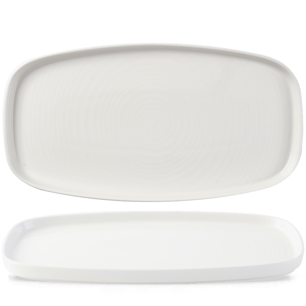White Oblong Chefs Plates 12 5/8X7 1/4" Box 6